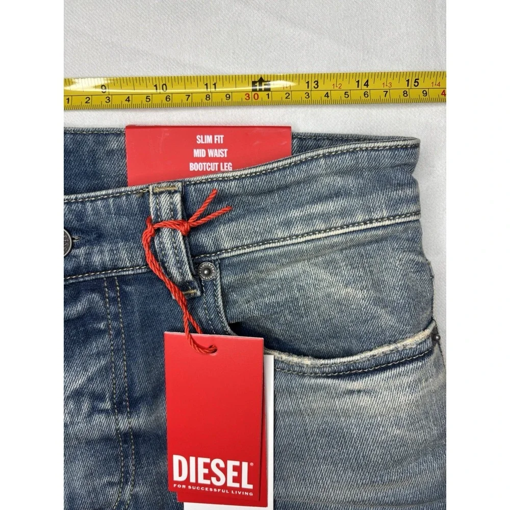 Diesel Denim Jeans 1998 D-Buck 09J62 27x34 Bootcut Leg Slim Fit NWT $350 Stetch